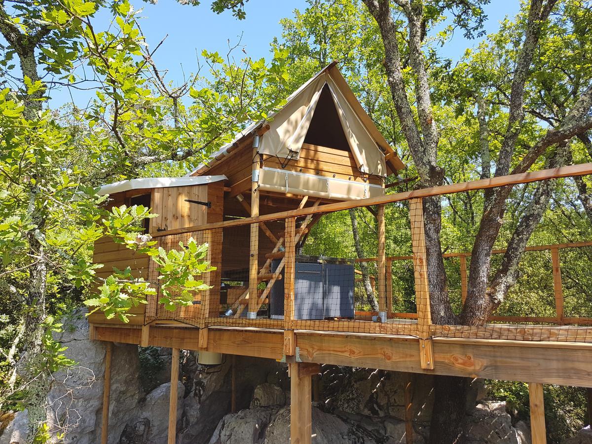 Cabanes Lodges Le Serviere Balazuc Exterior foto